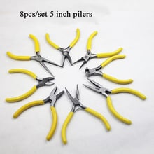 8Pcs/set 5 inch pilers for jewelry making hand tool long nose diagnal round nose flat nose end cutting pliers 2024 - buy cheap