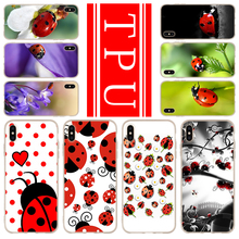 Funda de TPU suave para iPhone 12 Mini, 11 Pro, XS, Max, XR, X, 8, 7, 6 Plus, 5S, SE S, ladybug 2020 2024 - compra barato