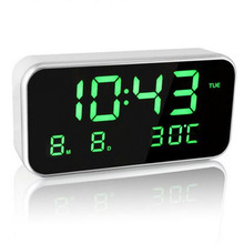 LED Music Alarm Clock Digital Snooze Clocks Despertador Digital De Mesa 12/24 Hour System 25 Music Ringtones 2024 - buy cheap