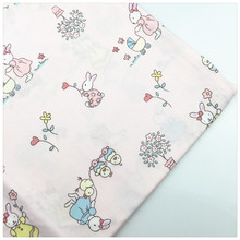 Syunss tecido de algodão estampado rosa claro, tecido para costura bebê brinquedo acolchoado roupa de cama artesanato tecido diy patchwork 2024 - compre barato