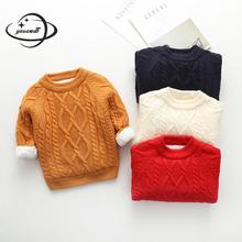 Yauamdb suéter infantil para inverno, roupas de malha de 2-13 anos, pulôver de caxemira grossa com gola em o para bebês, crianças, ly45 2024 - compre barato