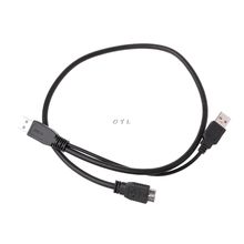 USB 3.0 Male To Type A Micro B Male Dual Power Y Splliter Cable Extension Wire For External Hard Drives 2024 - buy cheap