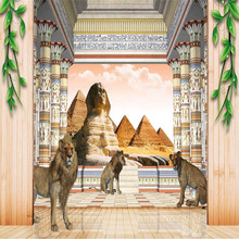 Beibehand-papel de parede moderno pirâmide egípcia, mural para sala de estar, quarto do hotel, 3d 2024 - compre barato