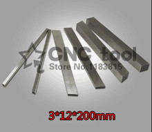 2 pces hrc60 3*12*200mm de alta velocidade aço afiado aço lingotes lâmina plana hss ferramenta de torneamento faca diy material, ferramenta torno 2024 - compre barato