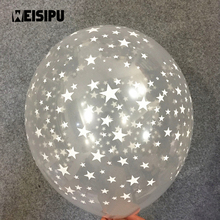 Hot Sale 10pcs/lot 12 inch Stars Clear Latex Balloons Inflatable Transparent Balloons Wedding Birthday Party Decoration Supplies 2024 - buy cheap