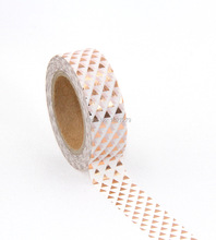 New 1X Gold Print Triangle Patterned Japanese Washi Paper Decorative Masking Tape Lot Scrapbooking Tools Papelaria 10M 2024 - buy cheap