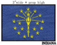 Indiana Flag 3"wide shipping/stars and light 2024 - buy cheap