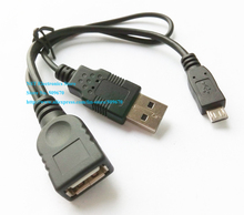 High Quality Micro USB Host OTG Cable With USB power for Samsung S2 i9100 S3 i9300 i9220 9250/Free Shipping/2PCS 2024 - buy cheap