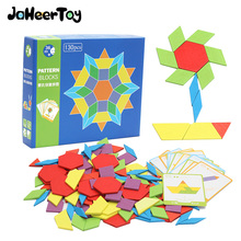 JaheerToy Tangram пазл доска деревянная головоломка креативные забавные игрушки для детей Монтессори раннее образование форма Цветовая классификация 2024 - купить недорого