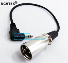 NCHTEK 90 Degree Angled 3.5mm 1/8" TRS Stereo Male to XLR 3Pin Male Microphone Connector Extension Cable 30CM/Free shipping/2PCS 2024 - buy cheap