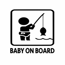 Adesivo de vinil para decoração de janela de bebê, à prova d'água, adesivo removível l627 de 18cm de largura para pesca e carro 2024 - compre barato