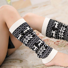 Elk Print Leg Warmers For Women Girls Ladies Elegant Knitted Stretch Boot Socks Thigh High Loose Boot Covers Soft Leg Warmers 2024 - buy cheap