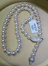 Jewelry single strand 9-10mm south sea round white pearl necklace 24"silver 2024 - buy cheap