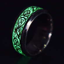Anillos luminosos de acero para mujer, joyería de Dragón Brillante, bonitos anillos de acero inoxidable, accesorios de compromiso de boda 2024 - compra barato