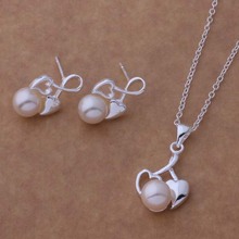 wholesale High quality silver plated Fashion jewelry  earrings   necklace  WT-337 2024 - buy cheap