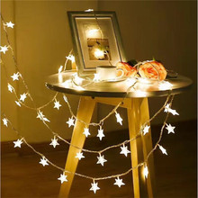 Bhomicom luzes de led em forma de estrela, 1/2m, pisca-pisca de led, decoração para natal, casamento, luz aa operada por bateria 2024 - compre barato