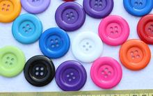 150pcs 35mm Round extra Big smooth Resin Buttons 4 holes mixed colors Crafts, Jewelry, Scrapbooking, Sewing 2024 - buy cheap