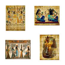 Egypt Wall Art Canvas Painting Parchment Paper Style Old Antique Poster Prints Retro Egyptian Picture Wall Decor King Tut Queen 2024 - buy cheap