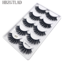 NEW 5 pairs 100% Real Mink Eyelashes 3D Natural False Eyelashes 3d Mink Lashes Soft Eyelash Extension Makeup Kit Cilios 2024 - buy cheap