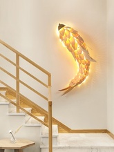 Nordic Creative Fish-shaped Decorative Wall Lamp Living Room Background Duplex Building Bedroom Hotel Club Engineering Lamp 2024 - buy cheap