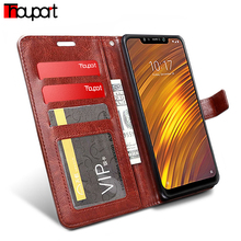 Thouport-Funda de cuero para Xiaomi Pocophone F1, cubierta Retro con marco de fotos, funda con tapa tipo billetera para Xiaomi F1 Poco F1 2024 - compra barato