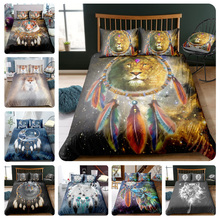 3D Animal Wolf Dreamcatcher Duvet Cover Pillowcase Indian Style Bedding Set Pillowcase AU / US / EU 2024 - buy cheap