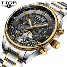 LIGE Mens Watches Top Brand Luxury Men Fashion Sport Mechanical Watch Waterproof Automatic Analog Clock Relogio Masculino+Box 2024 - buy cheap