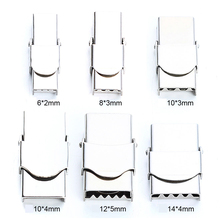 5pcs/lot 6sizes Stainless Steel Flat Leather Cord Clasps For Bracelet Metal End Clasps Necklace Connectors Jewelry Making F3481 2024 - buy cheap