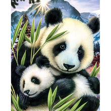 5D Craft diamond painting resin diamond embroidery Square Drill Diamond mosaic needlework "Cute Pandas" KBL 2024 - buy cheap