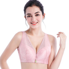 Fio livre renda sutiã sexy push up sutiã de renda para mulher plus size 85 90 95 bcd cup confortável sem fio bralette sexy nude sutiã 2024 - compre barato