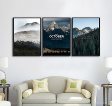 Modern Minimalist Nordic Poster Mountain and Forest Combination Canvas Painting Home Decoration Living Room Wall Poster Unframed 2024 - buy cheap