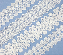 10Yards New Lace Trim Milk Silk Fabric Embroidery Trim Wedding Lace Trim Free Shipping 2024 - buy cheap