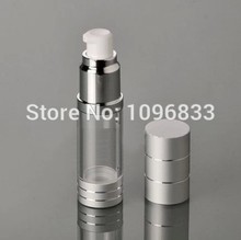 30ML 30G Vacuum Airless Bottle Silver color, Cosmetic Essence Lotion Packing Bottle, Silver Lotion Pump Bottle, 35pcs/Lot 2024 - buy cheap
