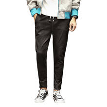 Новый бренд мужские дизайнерские девять брюки повседневные Прямые ноги мужские джинсы деним Регулярные fit Хлопок Бизнес Брюки 2024 - купить недорого