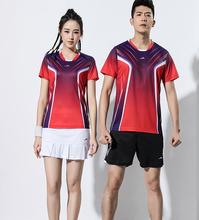 Camiseta para badminton/tênis, camiseta de tênis para homens e mulheres, camiseta esportiva para treino de esporte de secagem rápida, short para mulheres e homens 2024 - compre barato
