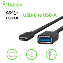 Belkin Original USB 3.0 USB Type-C to USB-A Adapter Charge Cable for MacBook Pro for Huawei P20 for USB HUB 5Gbps F2CU036btBLK 2024 - buy cheap