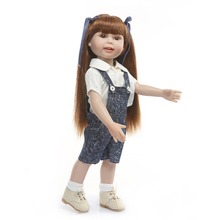 American princess Full vinyl Silicone Baby Doll Toys for  Realistic   45cm bebes Reborn menina boneca princess doll gifts 2024 - buy cheap