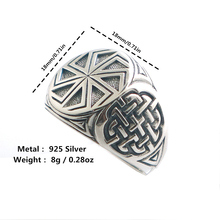 Anillo de plata 925 Unisex, amuleto de rueda eslava, vikingos, tamaño 6 a tamaño 14 2024 - compra barato