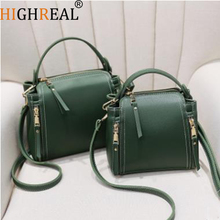 Highreal mini bolsa balde feminina, bolsa crossbody de designer, verde, bolsa de ombro feminina, moda coreana, drop shipping 2024 - compre barato