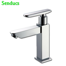 Senducs Cold Basin Faucet of Top Quality Brass Cold Bathroom Basin Sink Faucet Polished Chrome Cold Water Mixer Tap 2024 - buy cheap