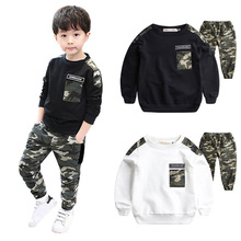 Baby Boy Clothing Suits Spring Casual Baby Clothes Sets Children Suit Sweatshirts+Sports Pants Autumn Kids Set Camouflage 2024 - buy cheap
