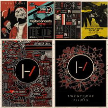 Twenty One Pilots poster. Vintage Retro rock band music Guitar Matte Antique kraft paper Poster Wall Sticker buy 3 get 4 posters 2024 - buy cheap