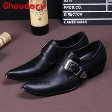 Choudory chaussure homme black oxford masculino mens pointed toe dress shoes crocodile skin loafers buckle shoe lasts 2024 - buy cheap