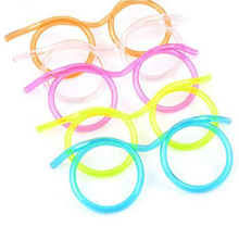 Pajita Flexible para gafas, Pajita Flexible, única, colorida, divertida, para fiesta, 1 Uds. 2024 - compra barato