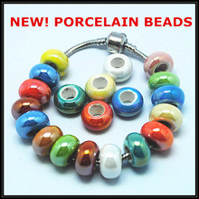 wholesale beads 45pcs ceramic spacer beads porcelain beads eropean charms beads accessories size 8x14mm Mix colors good quality 2024 - buy cheap