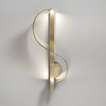 LukLoy-Luz LED de pared moderna minimalista americana, Lámpara decorativa en forma de S para sala de estar, arte de Hotel para sala de estar 2024 - compra barato