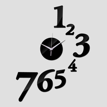 new wall clock quartz clocks reloj de pared living room europe acrylic mirror clocks diy ruched stickers large decorative 2024 - buy cheap