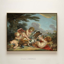 classical religious figures grapes angel sheep canvas printings oil painting printed on cotton no frame art decoration picture 2024 - buy cheap