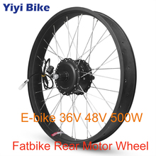 36V 48V 500W Fat Bike Electric Bike Conversion Kit BLDC Motor Cassette Screw 20 26 inch 700C Rear MotorWheel Direct Drive Motor 2024 - buy cheap