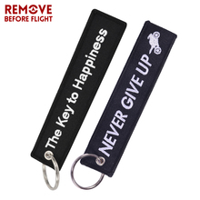 Remove Before Flight Key Chain Turbo Keychain Launch Keyrings for Motorcycles Cars Key Tag Cool Embroidery Happiness Key Fob OEM 2024 - buy cheap